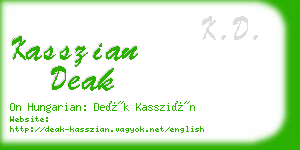 kasszian deak business card